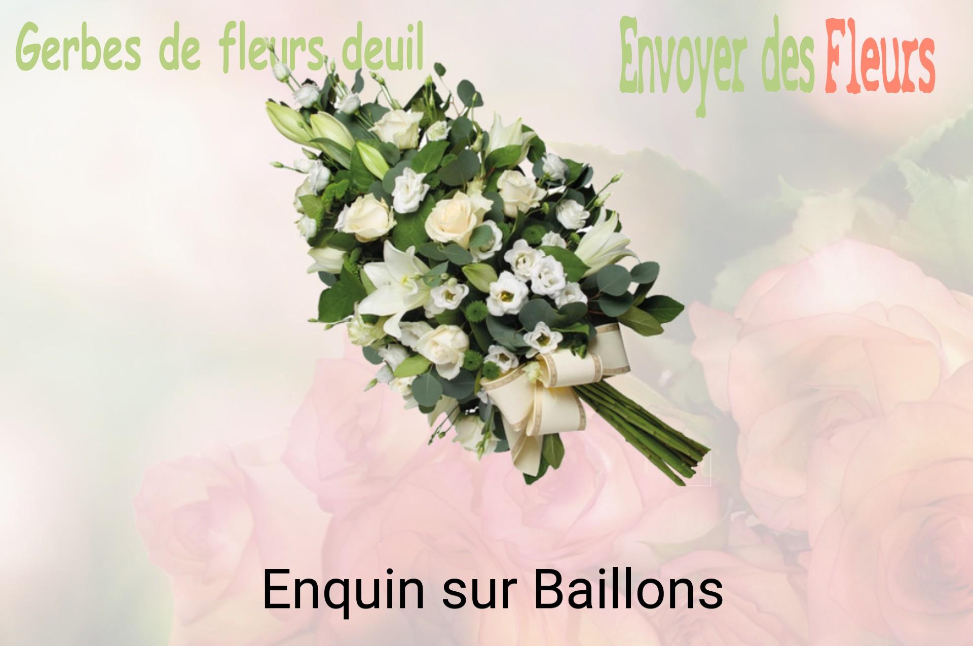 Gerbe de fleurs de deuil livrée à Enquin-sur-Baillons
